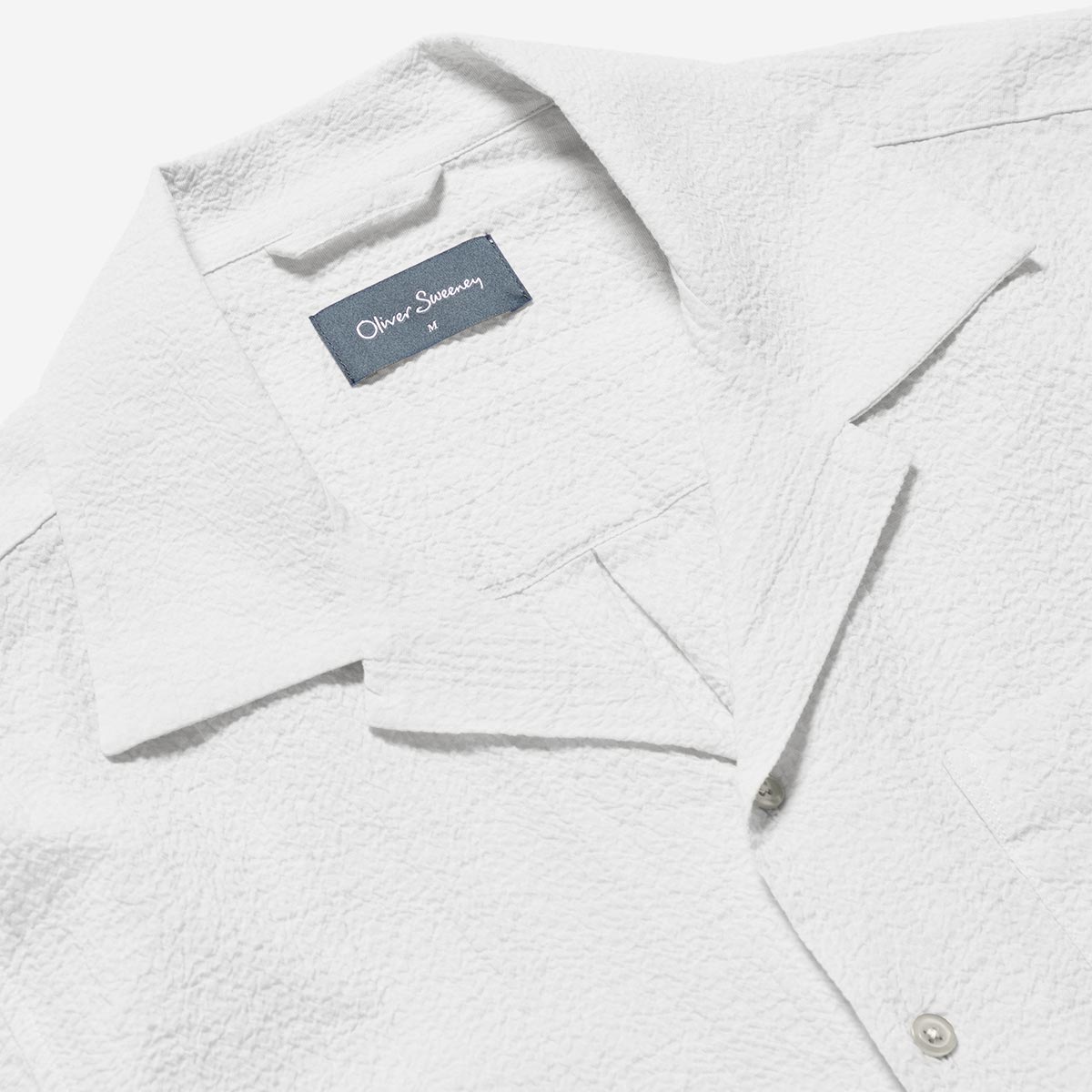 【WHITE】Seersucker shirt SEERSUCKER SHORT SLEEVED SHIRT | White | Selected