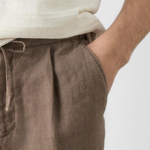 Closeup of 2 slanted side pockets