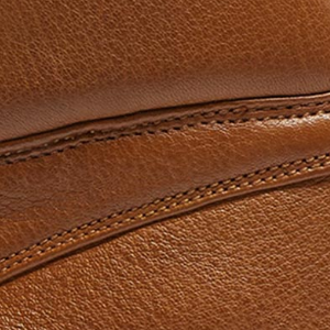 Closeup of Milled leather upper