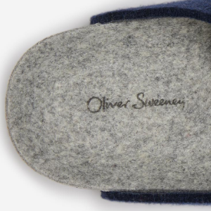 Closeup of Contrast wool felt footbed lining