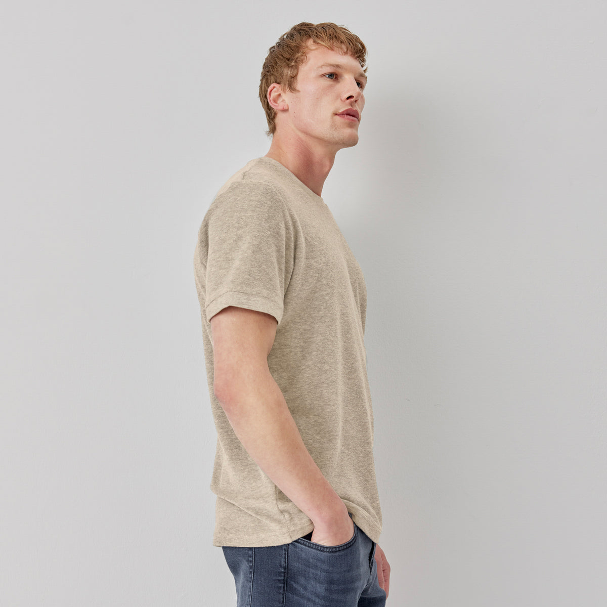 Rothwell Sand T-Shirt | Men's T-Shirts | Oliver Sweeney