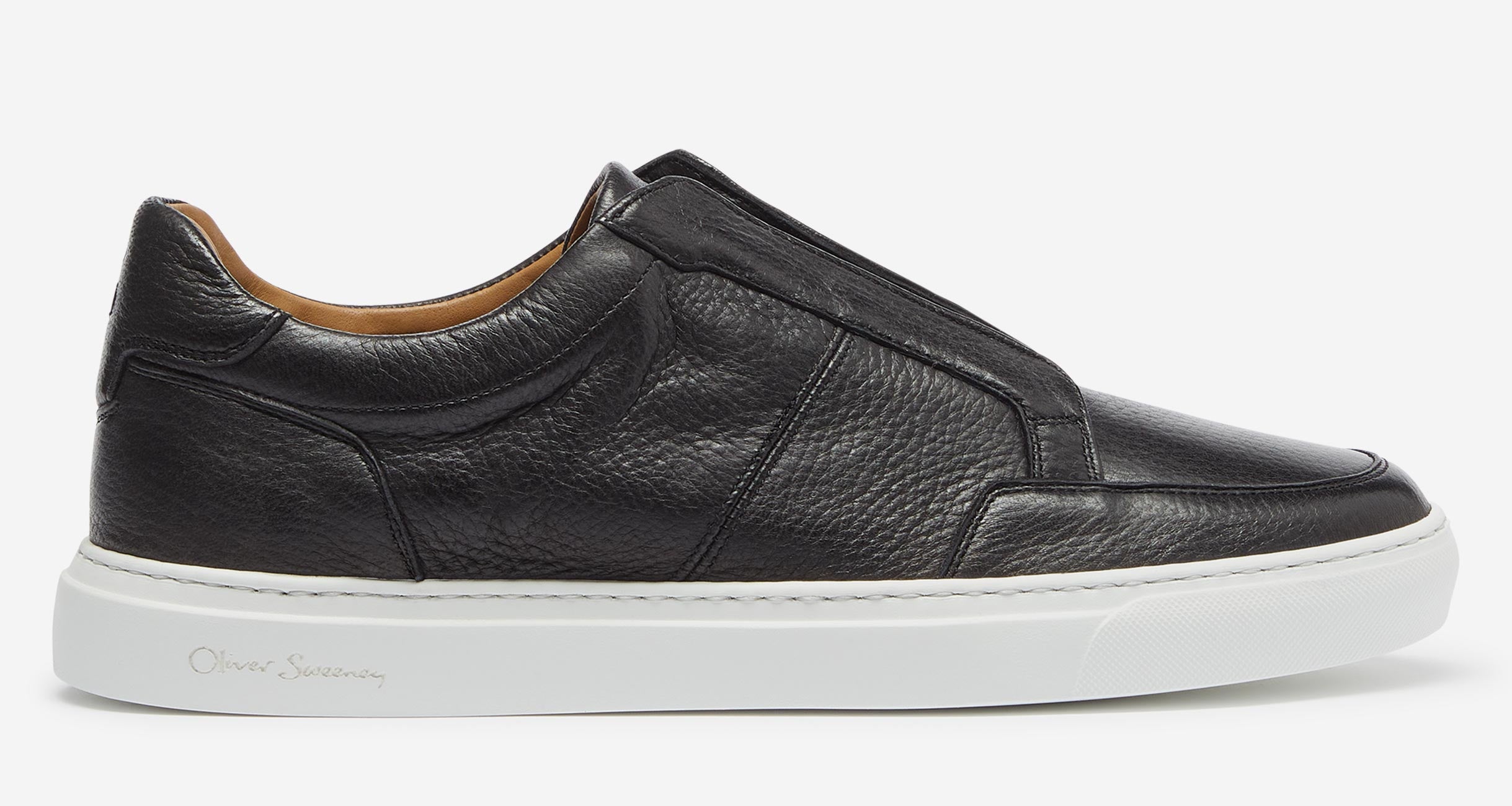 Rende Black Leather Trainers | Men display picture 3