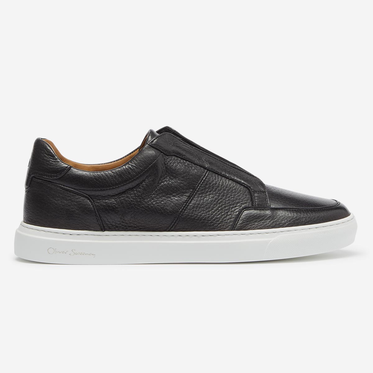 Rende Black Leather Trainers | Men's Trainers | Oliver Sweeney