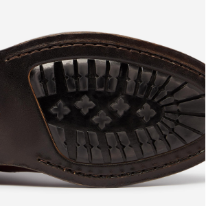 Closeup of Leather Sole with Rubber Heel & Forepart