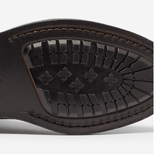 Closeup of Leather Sole with Rubber Heel & Forepart