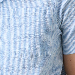 Closeup of Single chest pocket