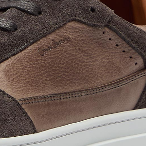 Closeup of Hand-finished calf leather upper