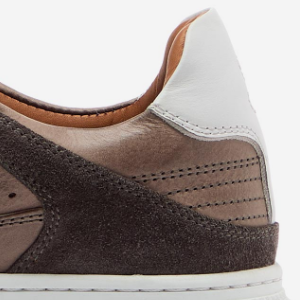Closeup of Contrast leather heel counter