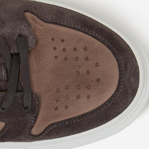 Closeup of Calf suede trim