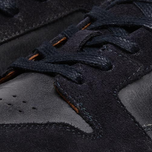 Closeup of Calf suede trim