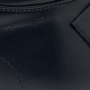 Closeup of Antiqued calf leather upper