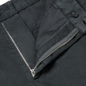 Closeup of Zip fly & buttoned closure