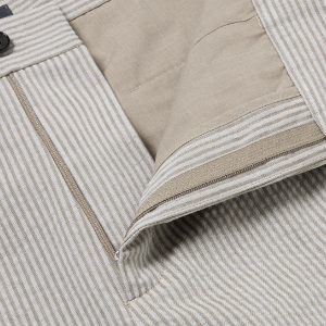 Closeup of Zip fly & buttoned closure