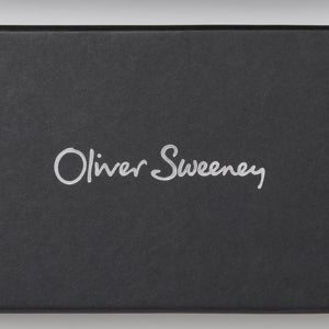 Closeup of Card box with foil logo