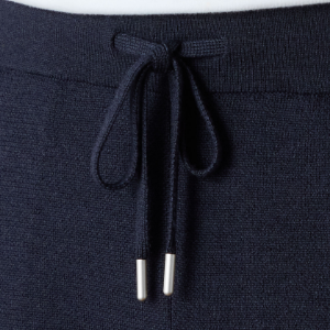 Closeup of Drawcord closure with metal aglets