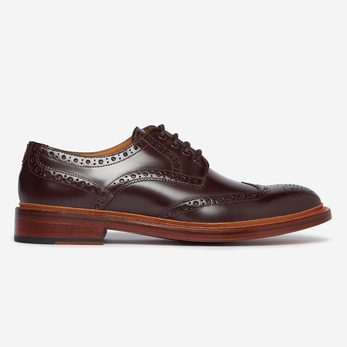 Saunders Burgundy | Leather Derby Brogues | Men's Shoes | Oliver Sweeney