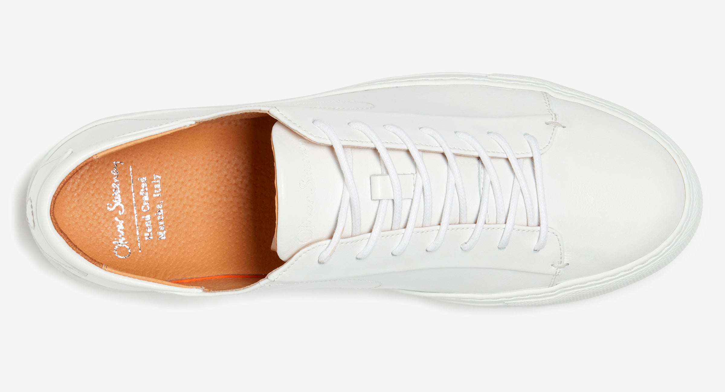 Sirolo White Leather Trainer Men's Trainers Oliver Sweeney