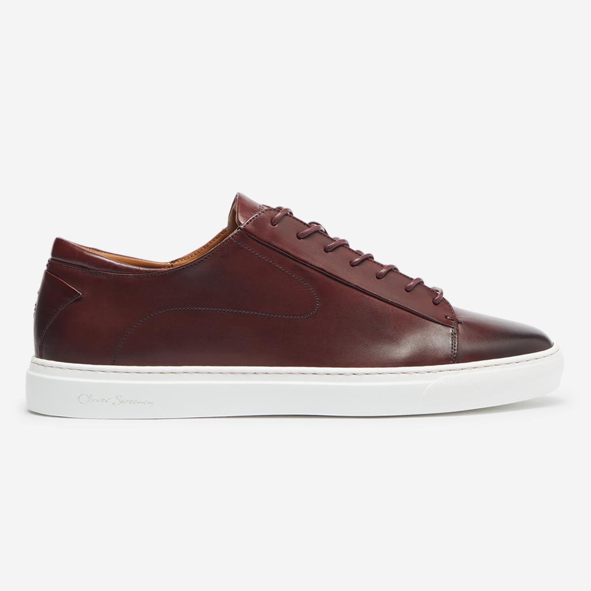 Sirolo Burgundy Leather Trainers | Men's Trainers | Oliver Sweeney