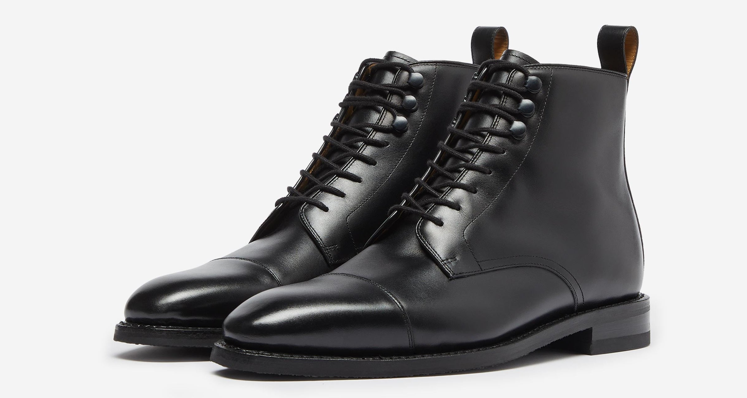 Inglesham Black Derby Boots | Men's Boots | Oliver Sweeney