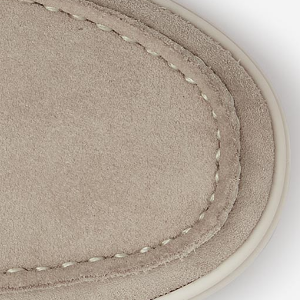 Closeup of Tonal moccasin stitching