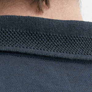 Closeup of Collar stitch detail