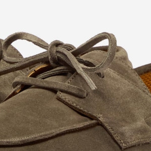 Closeup of Channelled suede lace