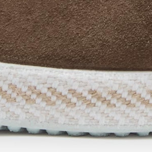 Closeup of Woven jute sole edge