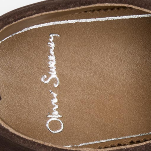 Closeup of Leather lining & padded insock