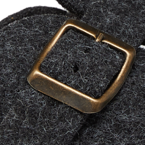 Closeup of Antiqued brass buckle