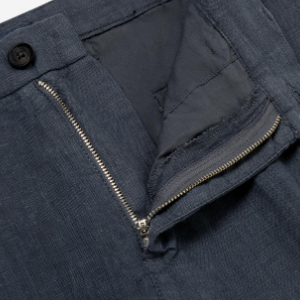 Closeup of Zip fly & horn button closure