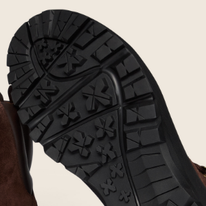 Closeup of Vibram cleated rubber sole