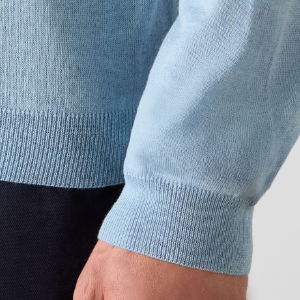 Closeup of Ribbed cuffs & hem