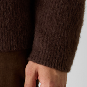 Closeup of Ribbed cuffs & hem