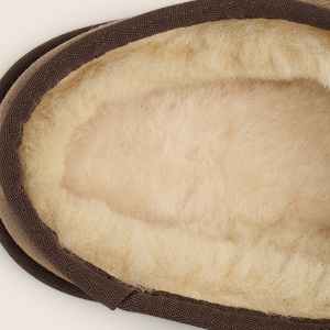 Closeup of Full shearling lining