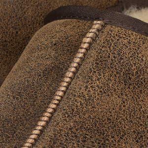 Closeup of Hand-stitched central seam