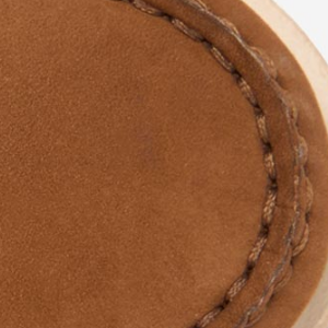 Closeup of Tonal moccasin stitching