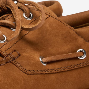 Closeup of Channelled leather lace