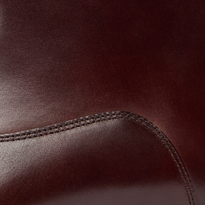 Closeup of Pull up calf leather upper
