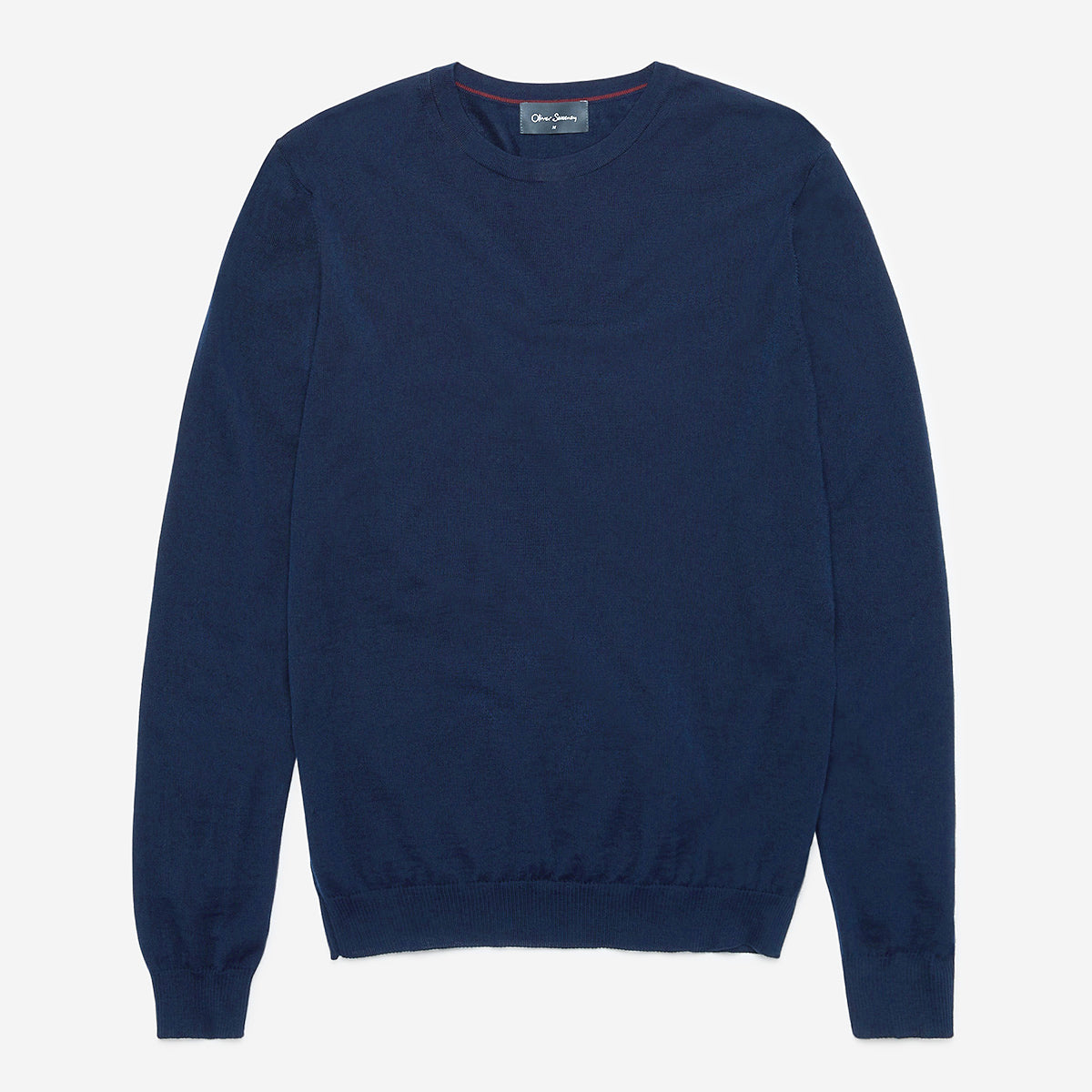 Round neck navy blue sweater top