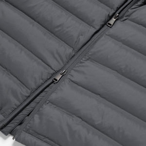 Closeup of Double zip & concealed placket