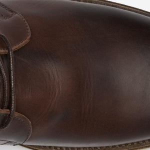 Closeup of Oiled calf leather upper