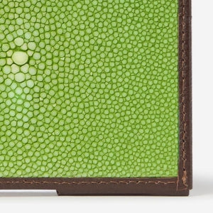 Closeup of Calf leather trim & internal