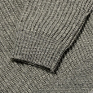 Closeup of Finer ribbed cuffs & hem