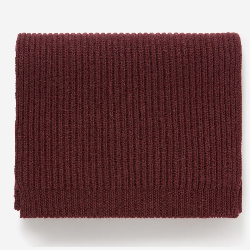 Saunderton Burgundy | Wool Scarf | Men's Scarves | Oliver Sweeney