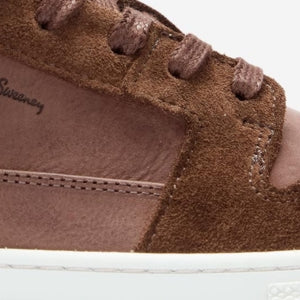 Closeup of Calf suede trim