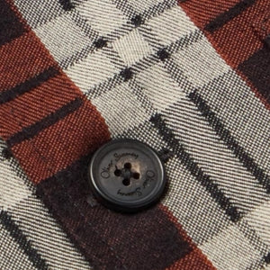 Closeup of Branded horn buttons