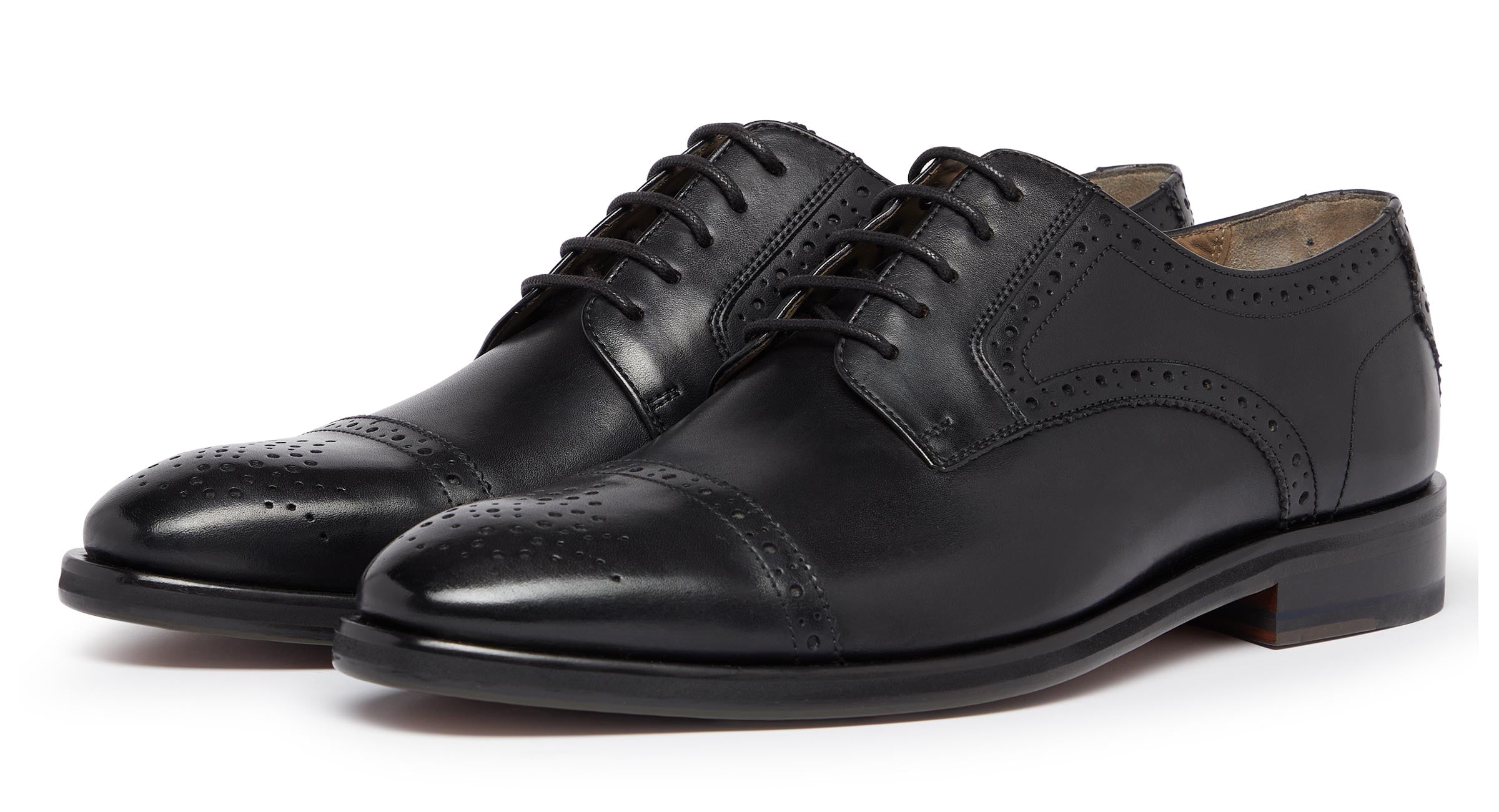 Bridgford Black | Men's Leather Brogues | Men's Shoes | Oliver Sweeney