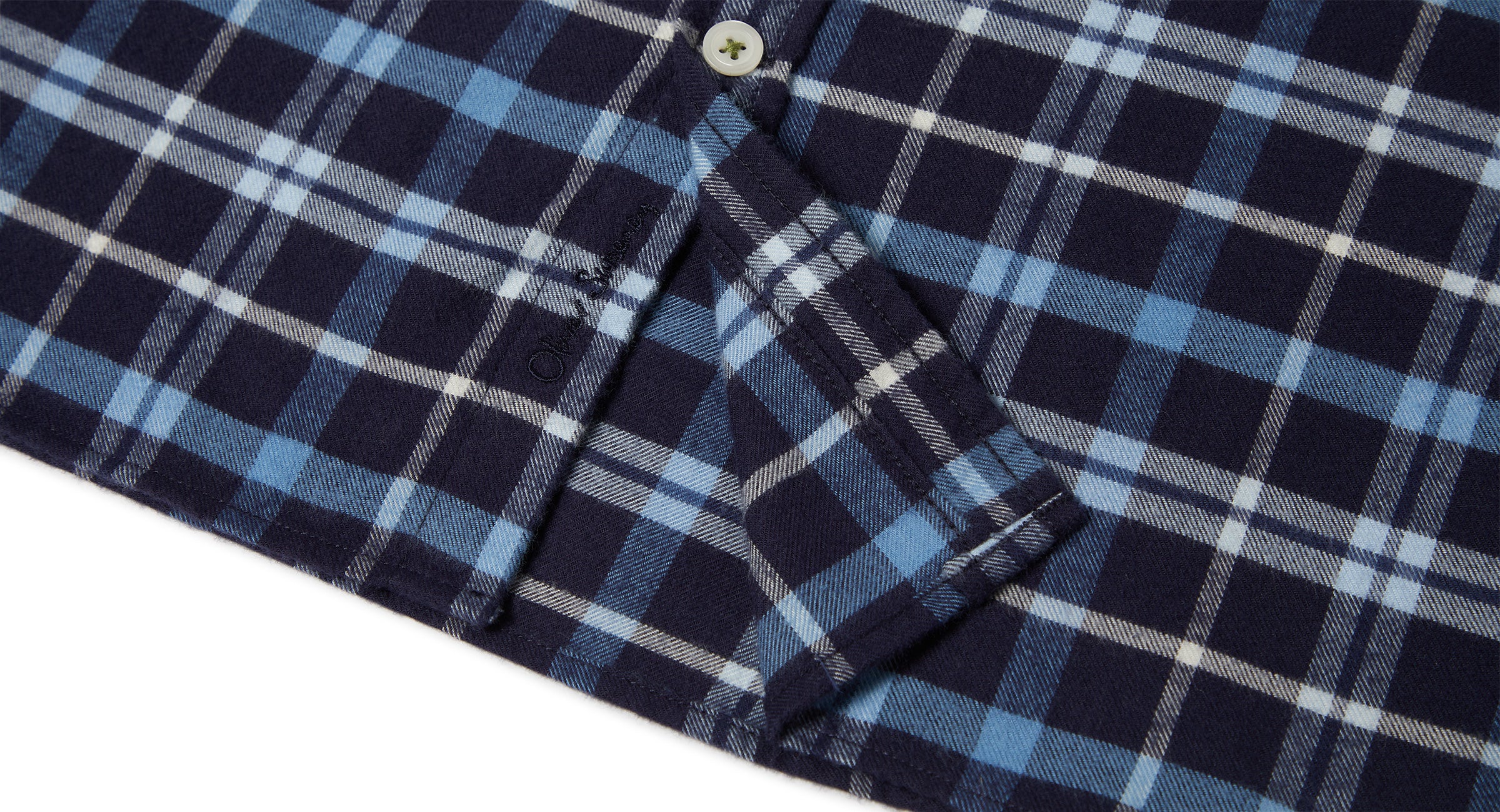 Censo Navy/Blue Check Shirt | Oliver Sweeney