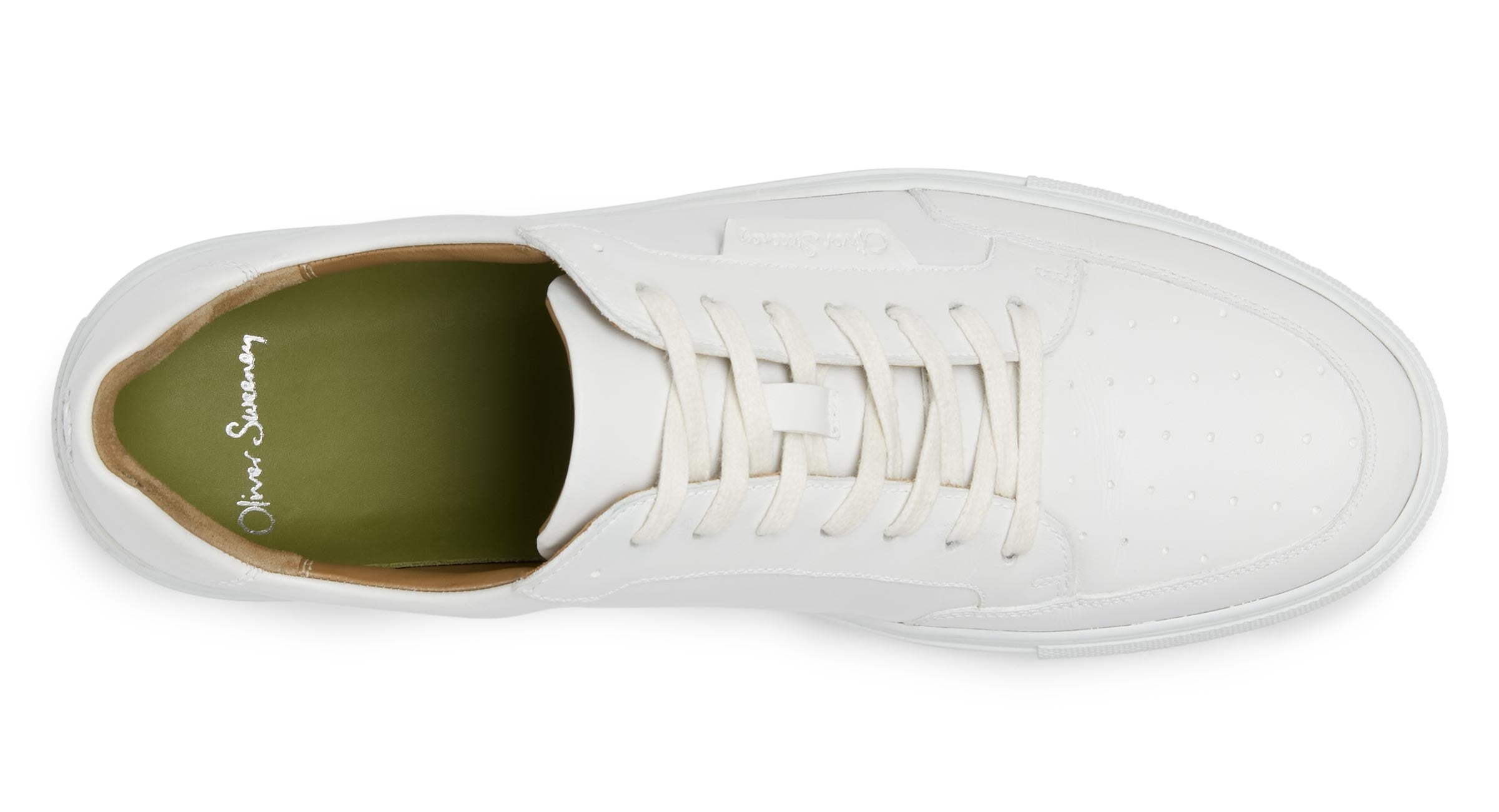 Edwalton White Men s Leather Trainers Oliver Sweeney