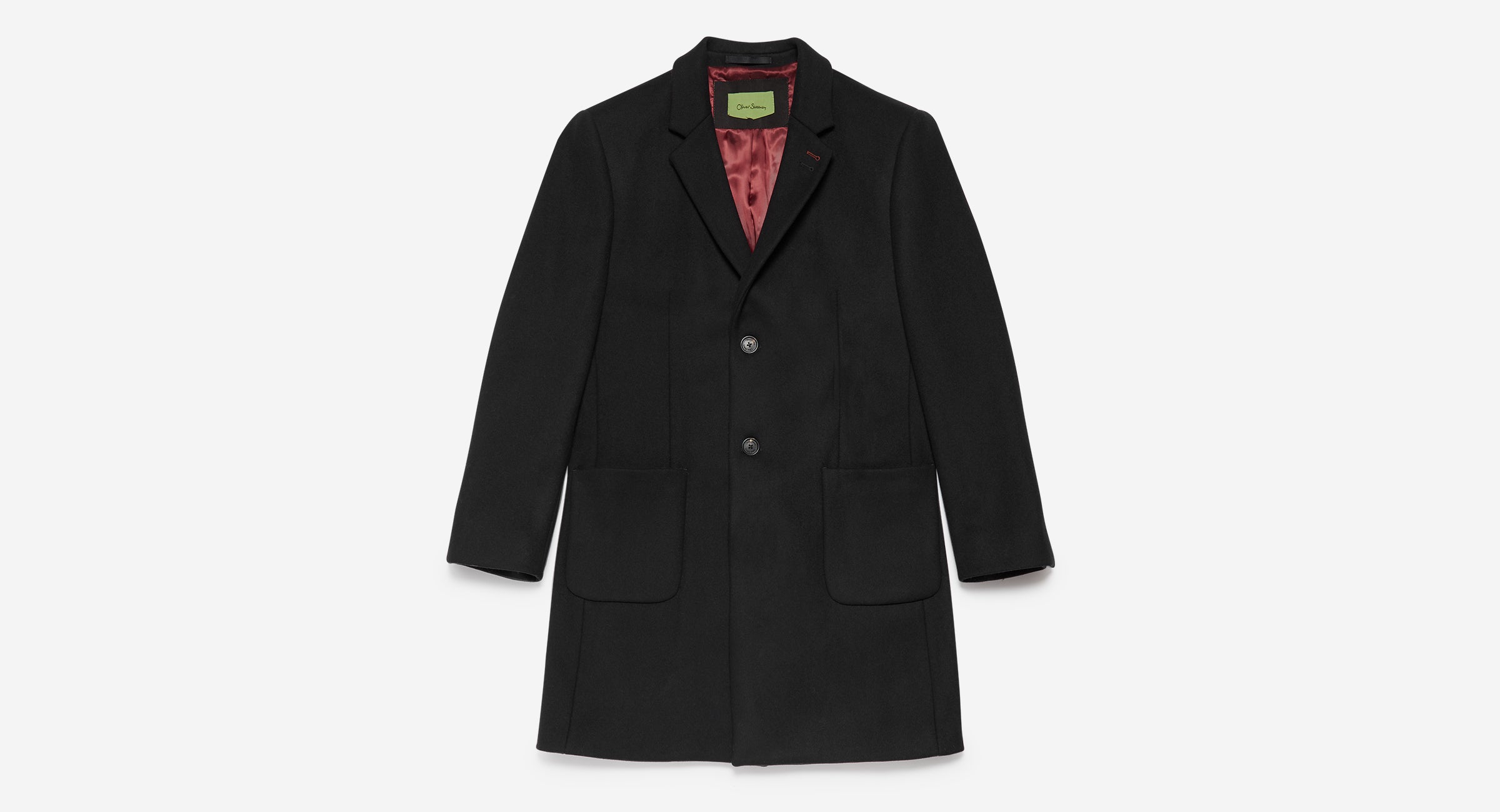 Black coat with red patch deals
